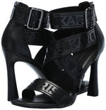 Load image into Gallery viewer, Karl Lagerfeld Paris Women's Careliz Everyday Strappy Sandal Heeled, Black, 9
