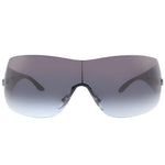 Load image into Gallery viewer, Versace VE 2054 10008G Silver Plastic Shield Sunglasses Grey Gradient Lens
