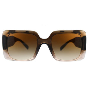 Versace VE 4405 533213 Brown Plastic Rectangle Sunglasses Brown Gradient Lens