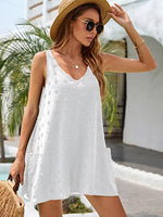 Load image into Gallery viewer, Blooming Jelly Womens Bathing Suit Cover Ups Casual Summer Dresses Sleeveless Mini Beach Dress (Medium, White)
