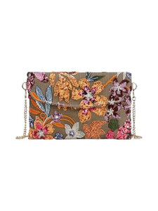 SweatyRocks Women's Sequin Floral Crossbody Purses Chain Flap Elegant Evening Bags Multicolor One Size