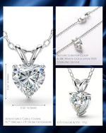Load image into Gallery viewer, HerMoment Christmas Gifts for Wife - Anniversary Necklace for Her - 1 Carat Moissanite Pendant - Jewelry for Girlfriend Christmas - Heart Solitaire Dainty Necklace
