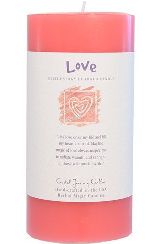 CRYSTAL JOURNEY Crystal J Candle Love Pillar, 1 EA