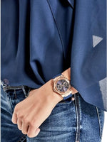 Load image into Gallery viewer, Guess Women&#39;s Stainless Steel + Stain Resistant Silicone Watch with Day + Date Functions (Model: U1053L)
