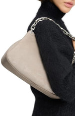 Load image into Gallery viewer, kate spade new york Grace Fine Grain Leather Chain Shoulder, Glitter Suede Silver
