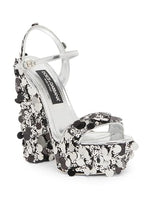 Load image into Gallery viewer, Dolce&amp;Gabbana, Paillettes 140MM Platform Sandals, 35 (5), Multi

