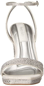 Load image into Gallery viewer, Franco Sarto Womens daffy Dress Sandal Platinum Metallic Silver 8.5 M
