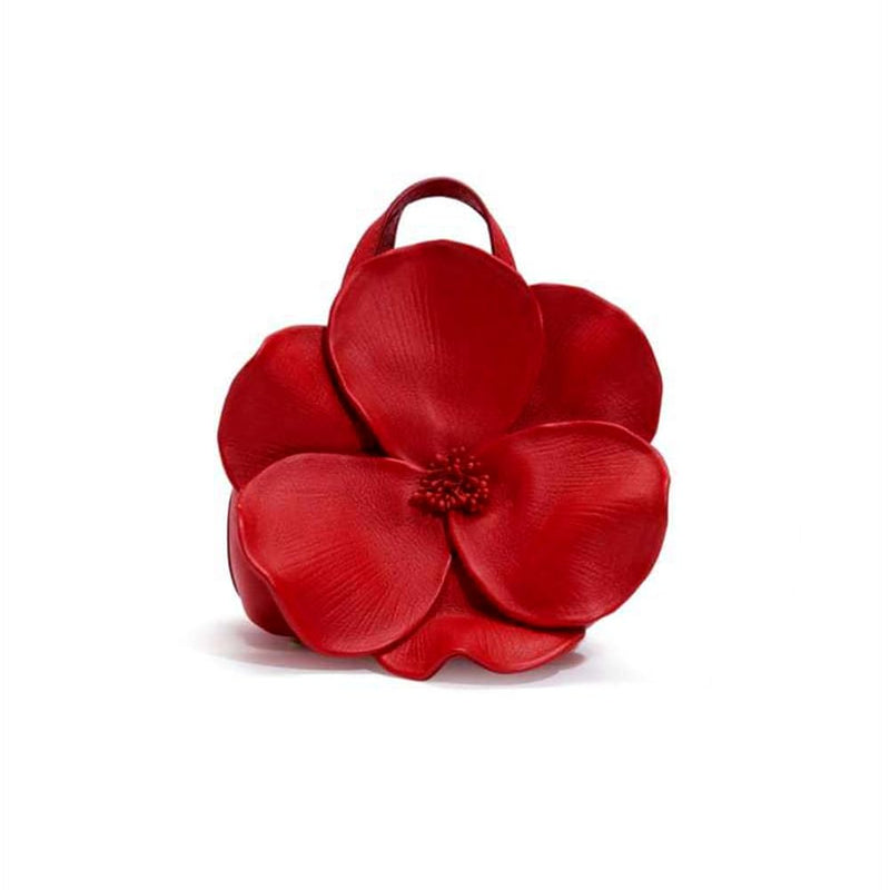 DEBIMY Women's Floral Clutch Purse PU Leather Flower Evening Bags Party Prom Handbag Wedding Crossbody Bucket Purse Red