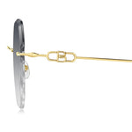 Load image into Gallery viewer, BOLON Women Lady Elegant Titanium Rimless Irregular Diamond-cut Oversized Trendy Sunglasses BL7191 Nolita 59mm, Exclusive Eyewear Brand of EssilorLuxottica
