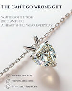 Load image into Gallery viewer, HerMoment Christmas Gifts for Wife - Anniversary Necklace for Her - 1 Carat Moissanite Pendant - Jewelry for Girlfriend Christmas - Heart Solitaire Dainty Necklace
