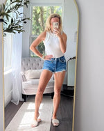Load image into Gallery viewer, WAYMAKER White Bodysuit for Women Ruffle Mock Turtleneck Sleeveless Racer Back Ribbed Tank Top Body Suits Medium
