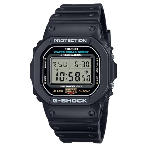 Casio Men's G-Shock Quartz Watch with Resin Strap, Black, 20 (Model: DW5600UE)