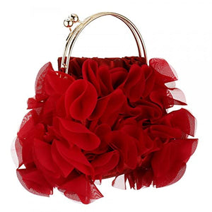 Purses and Handbags for Women Clutch Purse Party Clutch Shoulder Bags with Detachable Strap (Red) One Size