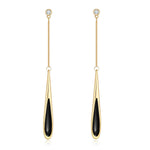 Load image into Gallery viewer, FAMARINE Black Earrings for Women Waterdrop Drip Earrings Valentines
