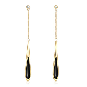 FAMARINE Black Earrings for Women Waterdrop Drip Earrings Valentines