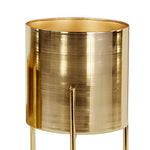Load image into Gallery viewer, Deco 79 Metal Indoor Outdoor Planter Large Planter Pot with Removable Stand, Set of 3 Planters 18&quot;, 14&quot;, 12&quot;H, Gold
