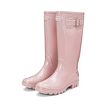 Load image into Gallery viewer, DKSUKO Women&#39;s Tall Rain Boots Waterproof Wellington Boots (8 B(M) US, Pink)
