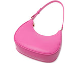 Load image into Gallery viewer, WSRYDJDL Crescent Shoulder Bags for Women Cute Hobo Tote Handbag Under the Arm Purses Mini Clutch Purse with Zipper Closure (Pink)
