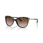 Load image into Gallery viewer, BURBERRY BE4216 300213 57M Dark Havana/Brown Gradient Cateye Sunglasses for Women+Bundle with Accessory Eyewear Kit
