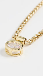 Load image into Gallery viewer, SHASHI Women's Bezel Solitaire Olympia Necklace, Gold, One Size
