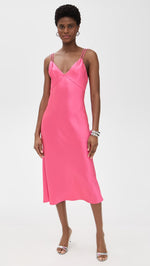 Load image into Gallery viewer, alice + olivia Women&#39;s Kiro V Neck Slip Dress, Wild Pink, 0
