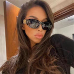 Load image into Gallery viewer, FEISEDY Retro Trendy Rectangle Sunglasses Women Men Vintage 90s Small Narrow Square Sunglasses B2322
