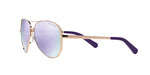 Load image into Gallery viewer, Michael Kors Women's MK5004 Chelsea Aviator Sunglasses, Rose Gold/Purple Mirrored, 59 mm

