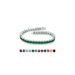 Load image into Gallery viewer, Iefil Emerald Tennis Bracelets for Women - May Birthstone Bracelet Sterling Silver, Emerald Jewelry | Anniversary Birthday Gifts for Women, Wedding Bracelets for Brides, Size 6.5"
