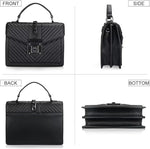 Load image into Gallery viewer, Women's Top Handle Bag with Strap Quilted Crossbody Bags Designer Handbags for Women Black Leather Cross body Purse Luxury Satchel Purses Flap Shoulder Bag
