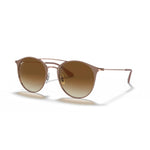 Load image into Gallery viewer, Ray-Ban RB3546 907151 52MM Copper Top on Beige/Crystal Lens Clear Brown Gradient Round Sunglasses for Men for Women + Bundle with Accessory Eyewear Kit
