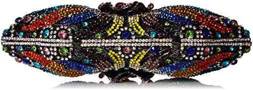 MOSSMON Formal 3D Flower Rhinestone Crystal Clutch Evening Wedding Bag For Women