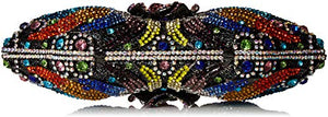 MOSSMON Formal 3D Flower Rhinestone Crystal Clutch Evening Wedding Bag For Women
