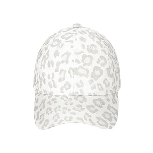 C.C Leopard Pattern Baseball Cap for Women Unisex - Adjustable Stretch Fit Daily Hat Cap (White)