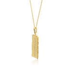 Load image into Gallery viewer, JEAN RACHEL JEWELRY 14K Gold Plated Sterling Silver Necklace for Women - Vertical Bar with Cubic Zirconia Vintage Design - Hypoallergenic,Lead &amp; Nickel Free - Artisan Handcrafted Statement Necklace
