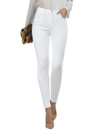 Load image into Gallery viewer, GRAPENT Business Casual Women's Clothing High Waist Tummy Control Jeggings Jeans High Waist Stretchy Pants Trendy Off White Medium Size 8 10
