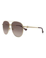 Load image into Gallery viewer, Gucci Aviator-Frame Metal Sunglasses
