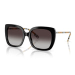 Load image into Gallery viewer, BURBERRY BE4323 38538g 54MM Black/Grey Gradient Square Sunglasses for Women+Bundle with Accessory Eyewear Kit
