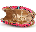 Load image into Gallery viewer, Rhinestone Crystal Evening Clutch Bag Animal Pattern Designer Purses for Women Red Medium
