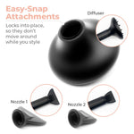 Load image into Gallery viewer, Skin Research Institute DryQ “Smart” Hair Dryer - Super Lightweight, Foldable - Powerful, Quiet Motor - Infrared and Ionic Technology - 3 Magnetic Attachments - Heat Control with Locking Switch
