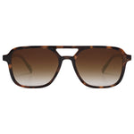 Load image into Gallery viewer, SOJOS Retro Aviator Sunglasses for Women Men,Trendy Rectangle Womens Mens Shades Sun Glasses SJ2202 Tortoise Frame Brown Grading Lens
