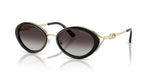 Load image into Gallery viewer, Michael Kors Womens MK1179 Key West Oval Sunglasses, Black/Light Grey Gradient Black, 53 mm
