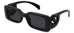 Load image into Gallery viewer, Gucci Women's Chaise Lounge Narrow Rectangular Sunglasses, Black-Black-Grey, One Size
