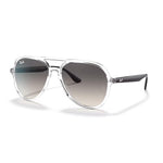 Load image into Gallery viewer, Ray-Ban RB4376 647711 57MM Transparent/Plastic Lens Grey Gradient Aviator Sunglasses for Men for Women +Bundle with Accessory Eyewear Kit
