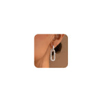 Load image into Gallery viewer, Tituthia 925 Sterling Silver Dangle Earrings for Women Trendy, Dainty Simple Big Paperclip Chain Link Silver Huggie Hoop Earrings 14k Silver Plated Lightweight Hypoallergenic Dangly Earring Minimalist Aesthetic Silver Jewelry for Christmas Gifts
