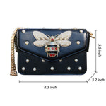 Load image into Gallery viewer, Beatfull Designer Bee Purse Fashion Crossbody Purse with Pearl for Women Pu Leather Shoulder Bag Clutch Handbags
