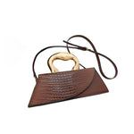 Load image into Gallery viewer, WIGUYUN Women Patent Leather Alligator Purse Crocodile Evening Handbag Clutch Bag Shoulder Cross Body Envelope Bag,Brown
