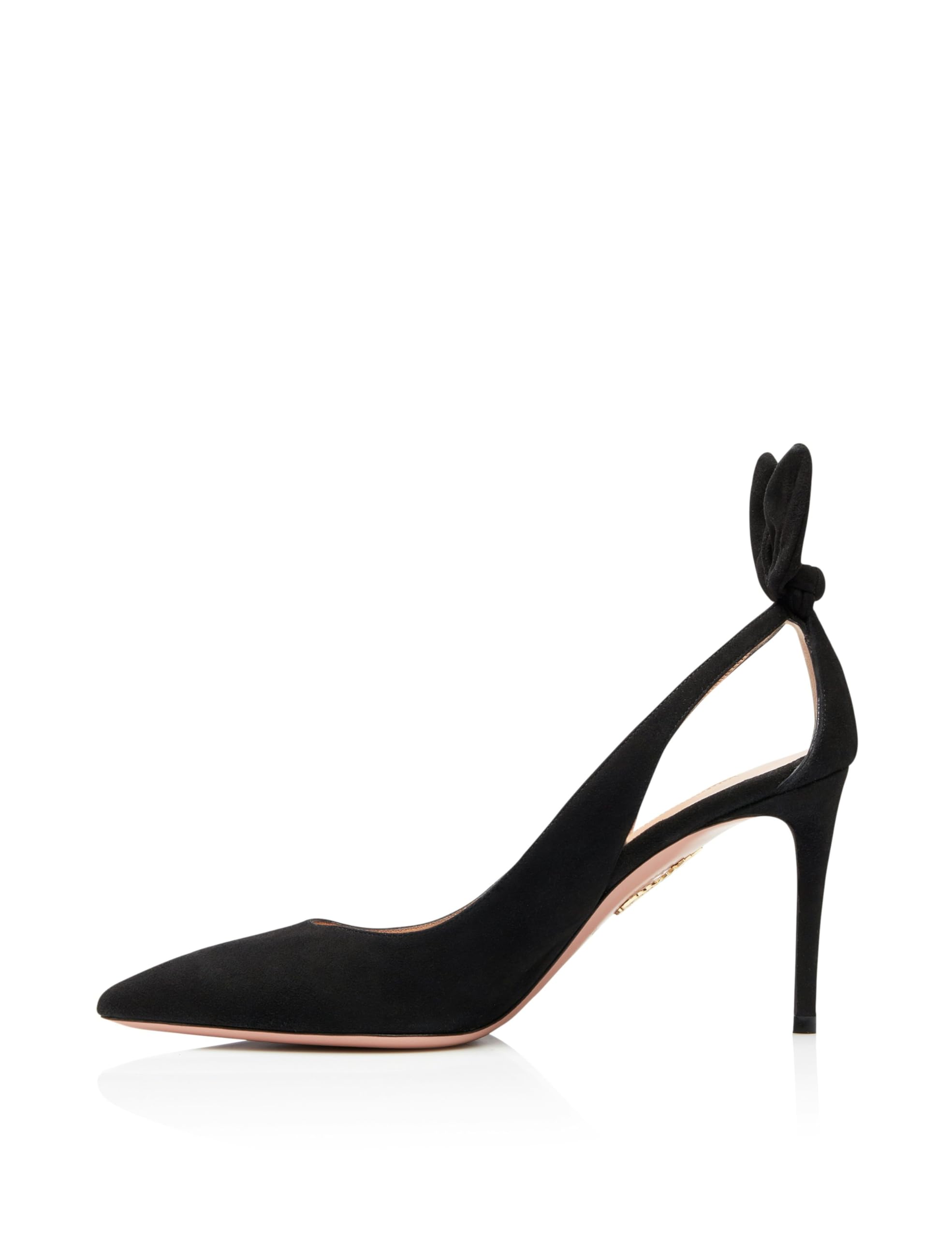 Aquazzura Bow Tie Pump 85, Black, 5