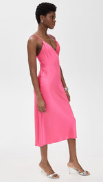 Load image into Gallery viewer, alice + olivia Women&#39;s Kiro V Neck Slip Dress, Wild Pink, 0
