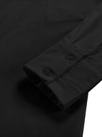 Load image into Gallery viewer, LYANER Women's Casual Shirt Dress Collar V Neck Button Down Loose Long Sleeve Mini Dresses Solid Black Small
