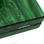 Load image into Gallery viewer, Acrylic Purses Evening Clutch Bag Marbling Handbags for Women Cross Body Bag with Pearl Chain Formal Wedding Prom Party (Dark Green)

